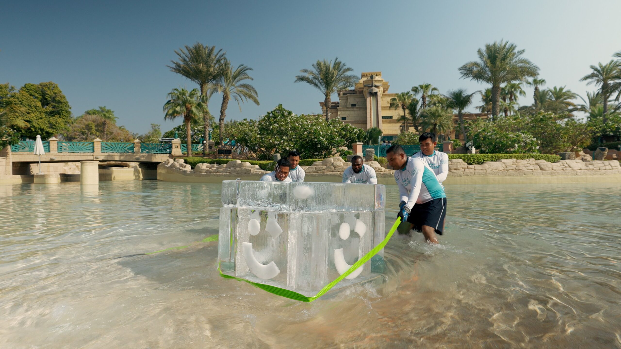 Careem brings a giant block of ice to Aquaventure World